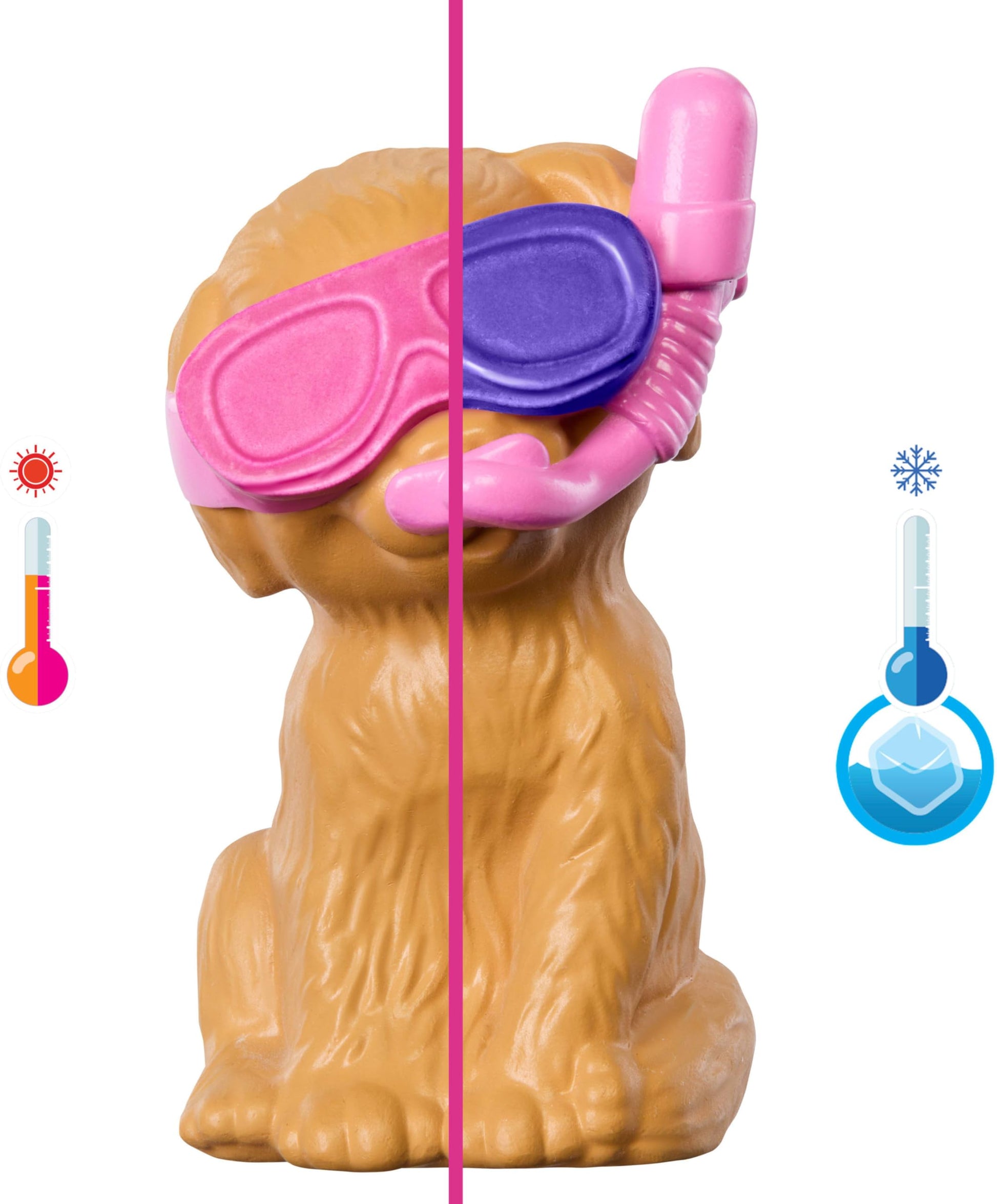 Barbie Puppy Pool Party Playset with Doll, Dog House and Slide, Heart Shaped Pool, Two Dog Figures, Six Accessories and Color Change, JBF35