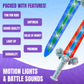 Geospace 23" Knight Geosword Soft & Safe Dueling Toy Swords - 2 Pack with Motion Activated LED Lights & Movement Battle Sounds (Green & Red)
