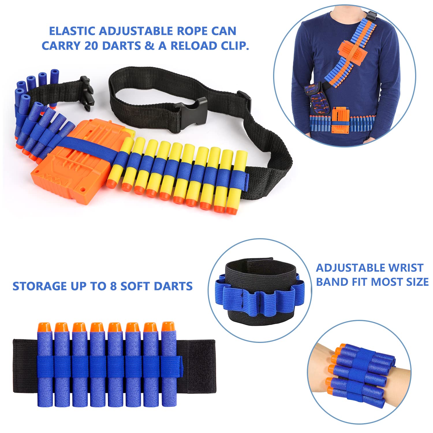 Taiker Compatible with Nerf Vest Kit, 2 Pack Tactical Vest