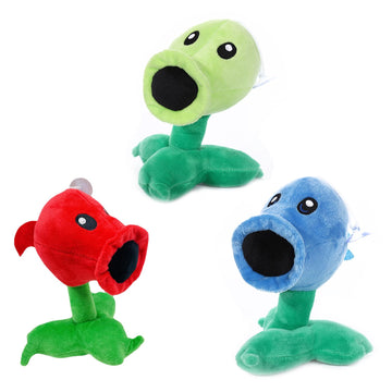 Suyudian 3 PCS PVZ Plant and Zombies Plush Plants Sets 1 2 Stuffed Soft Toys Classic Pea, Ice Pea, Fire Pea PVZ Figure Doll, Great Gifts for Boys