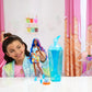 Barbie Pop Reveal Doll & Accessories, Fruit Punch Scent with Blue Hair, 8 Surprises Include Slime, Color Change & Puppy