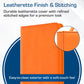 BCW Z-Folio 9-Pocket LX Album - Orange | Secure Zipper Card Organizer | Premium Leatherette Card Collection Binder | Trading Card Binder for Pokemon
