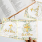 40pcs Floral God Bless Napkins Baptism Decorations for Girl Baptism Paper Napkins Religious Disposable First Communion Holy Christening Party Supplies