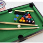 Matty's Toy Stop Deluxe 20" Wooden Table Top Pool (Billiards) Table with 15 Colored Balls, 1 Cue Ball, 1 Brush, 2 Pool Sticks, 2 Cubes of Chalk