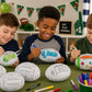 Fun Express Color Your Own Football Crafts for Kids - Set of 12 Small Footballs | DIY Gifts for Boys 8-12 | Football Party Favors & 4 Inch Themed