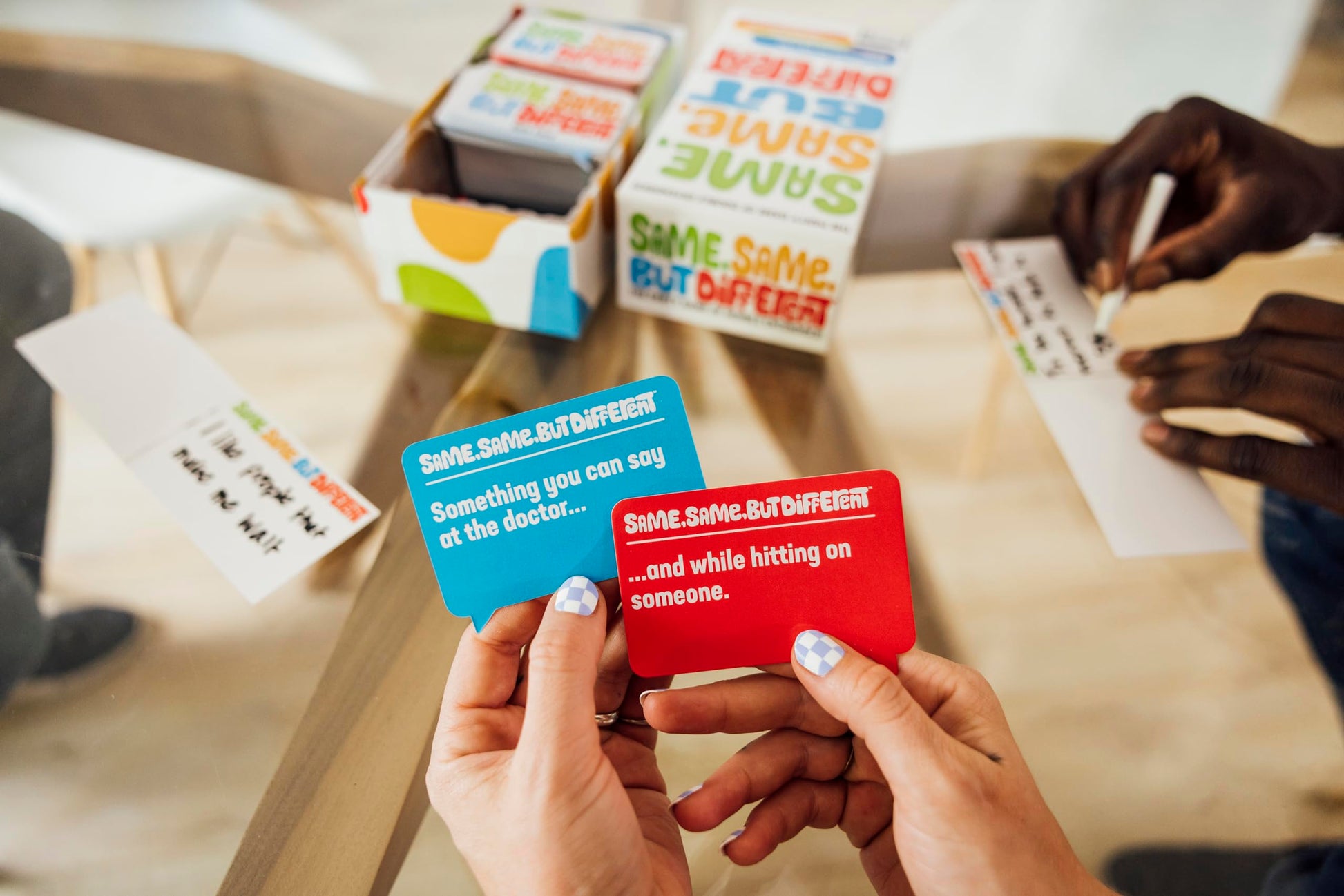 Same Same But Different by Relatable, Adult Games for Game Night Social Gatherings, Includes 350 Cards, 8 Dry Erase Markers, 8 Dry Erase Cards,
