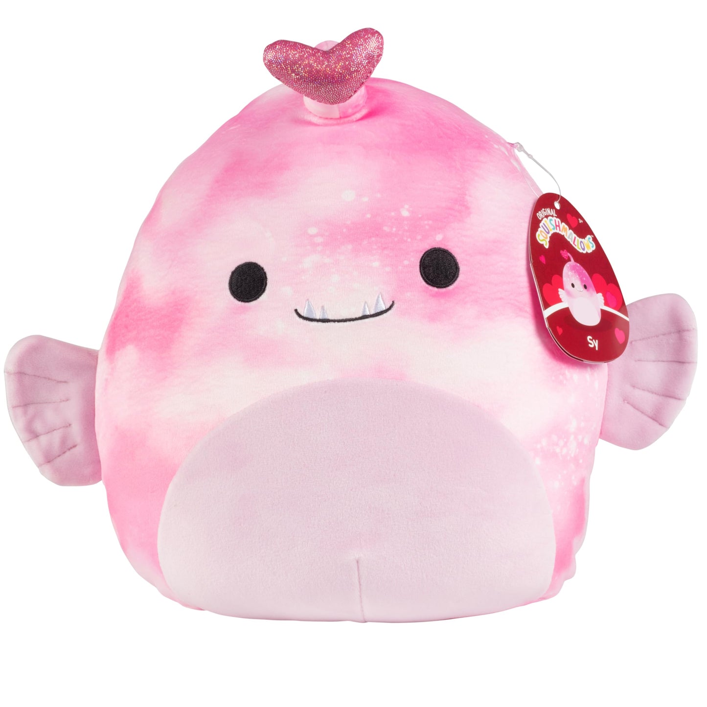 Squishmallows Original 10-Inch Sy The Pink Anglerfish Plush - Official Jazwares Stuffed Animal - Ultra Soft Collectible Sea Creature Plush Toy