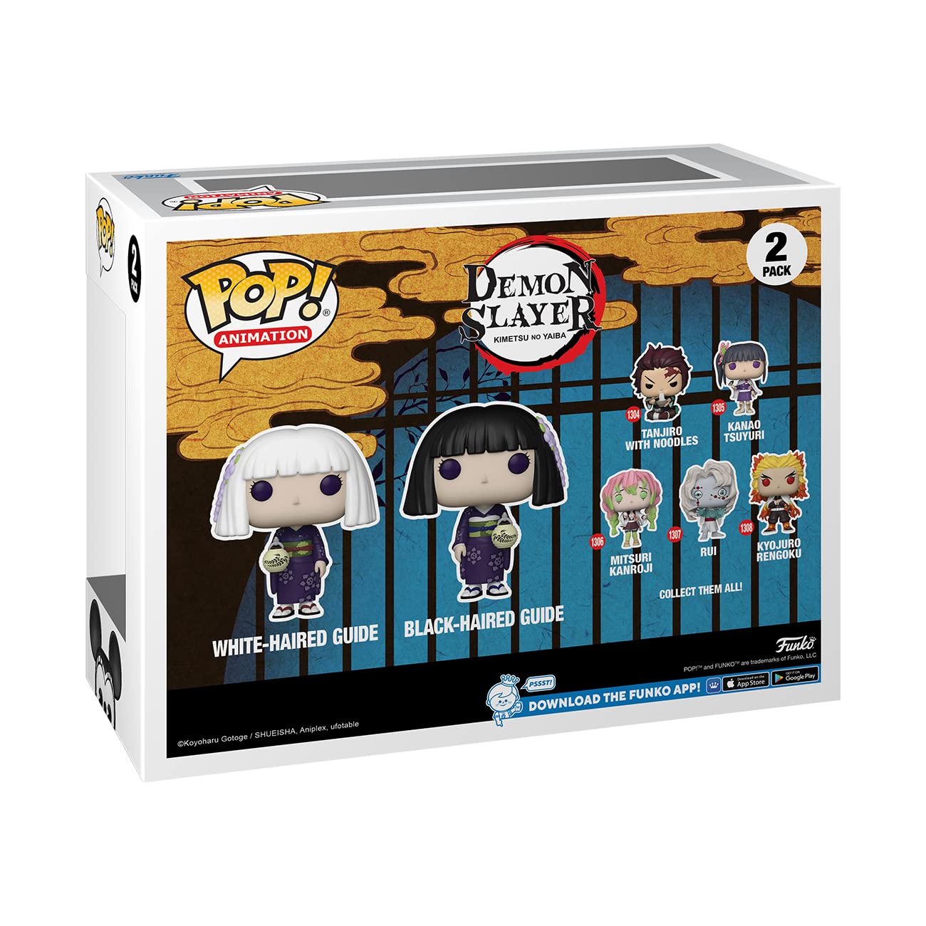 Funko POP! Animation: Demon Slayer 2, Pack - Kiriya Ubuyashiki & Kanata - Glow in The Dark - Collectable Vinyl Figure - Gift Idea - Official