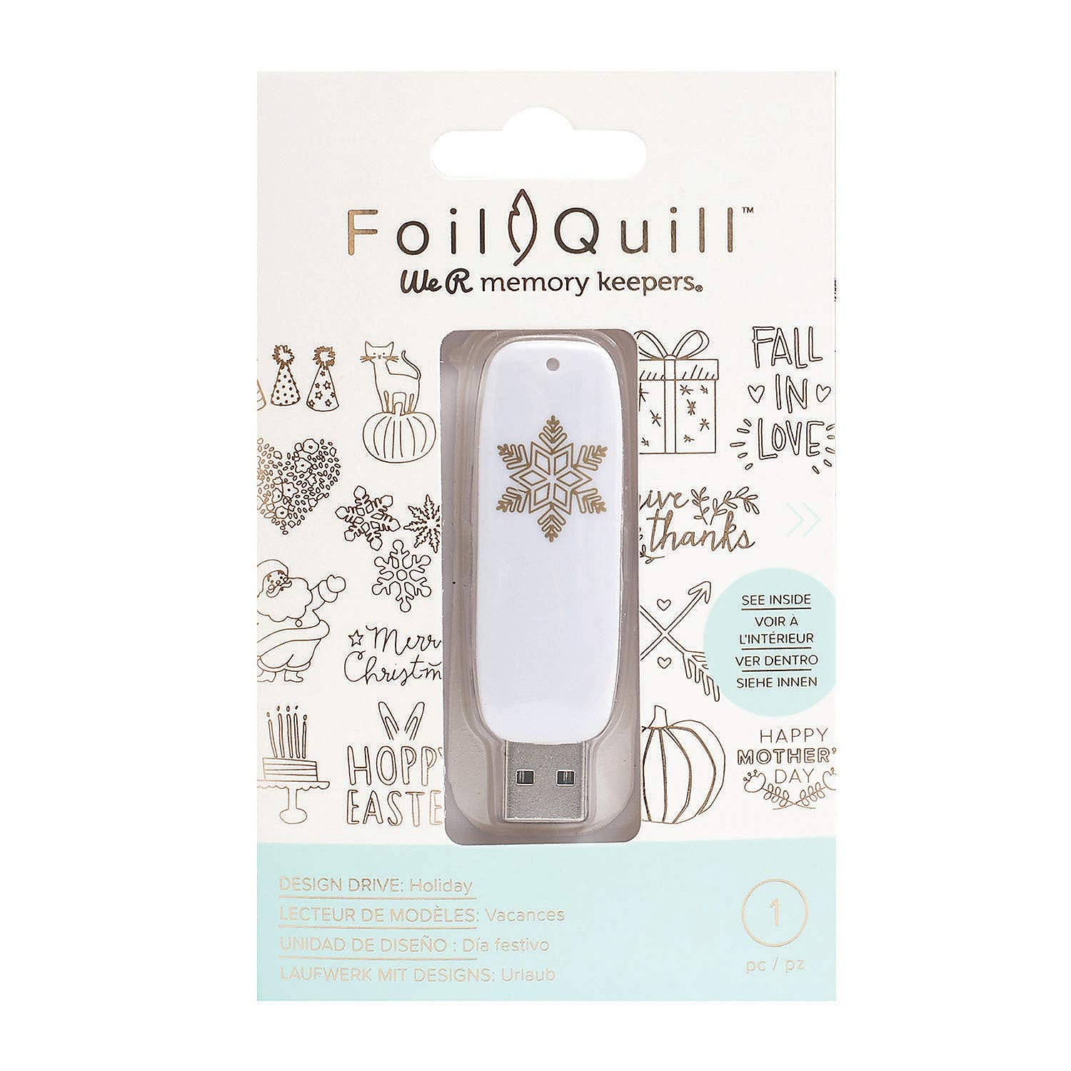 American Crafts - Ac USB Artwork Foil Quill-Holiday - Crafts for Kids and Fun Home Activities