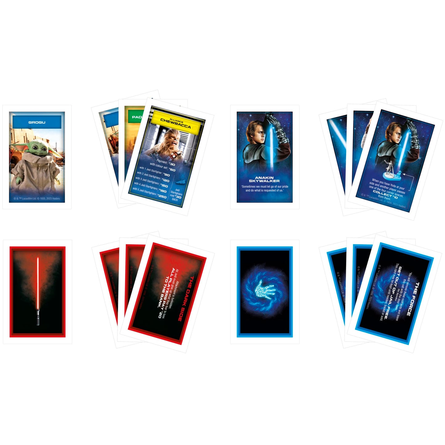 Monopoly Hasbro Gaming Star Wars Light Side Edition Board Game for Families and Kids Ages 8 and Up, Star Wars Jedi Game for 2-6 Players, Medium