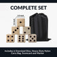 Hathaway High Roller yd Dice Set with 6 x 3.5-in Wooden Dice & Black Nylon Storage Bag, Reusable Scorecard Included yd Dice, Wood