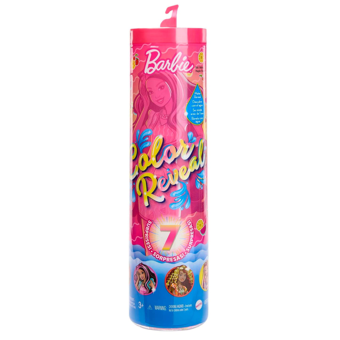 Barbie Color Reveal Doll & Accessories, Scented Sweet Fruit Series, 7 Surprises, 1 Barbie Doll (Styles May Vary)