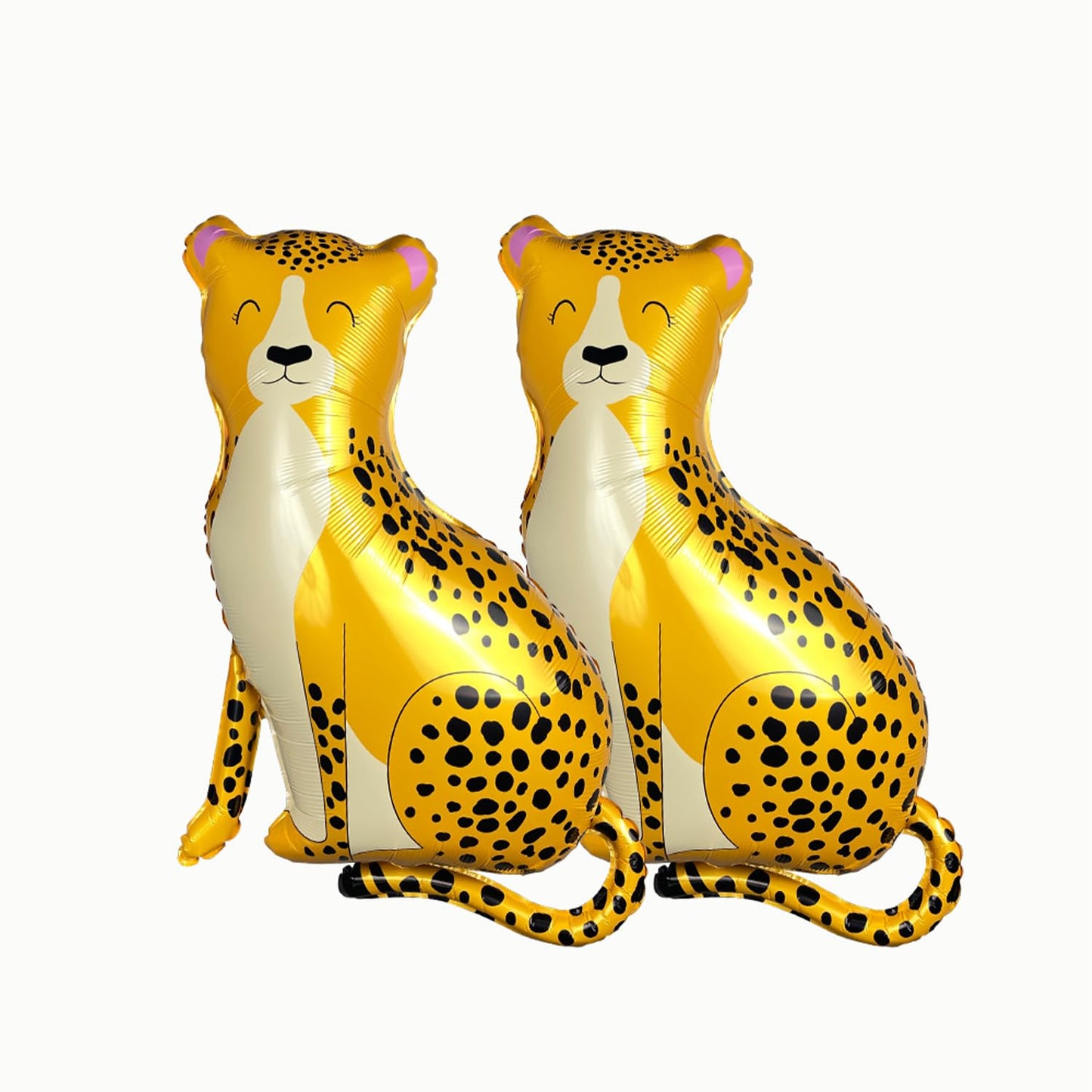 Leopard Giant Foil Balloons Jungle Safari Animal Birthday Balloon For Kids Zoo Theme Party Decor Baby Shower Party Mylar Balloon Decorations(2 pieces)