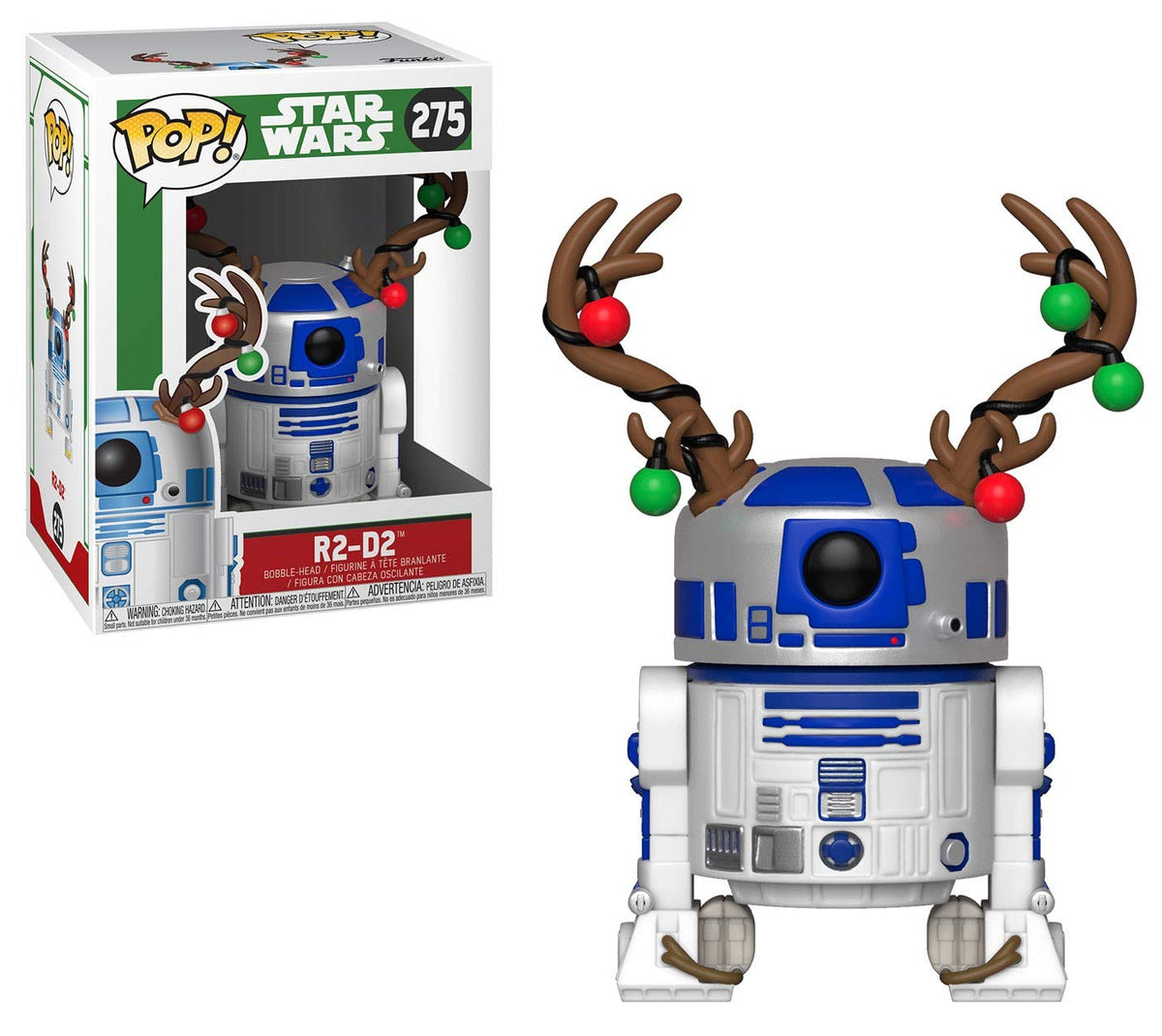 Funko Pop Star Wars: Holiday - R2D2 with Antlers Collectible Figure, Multicolor