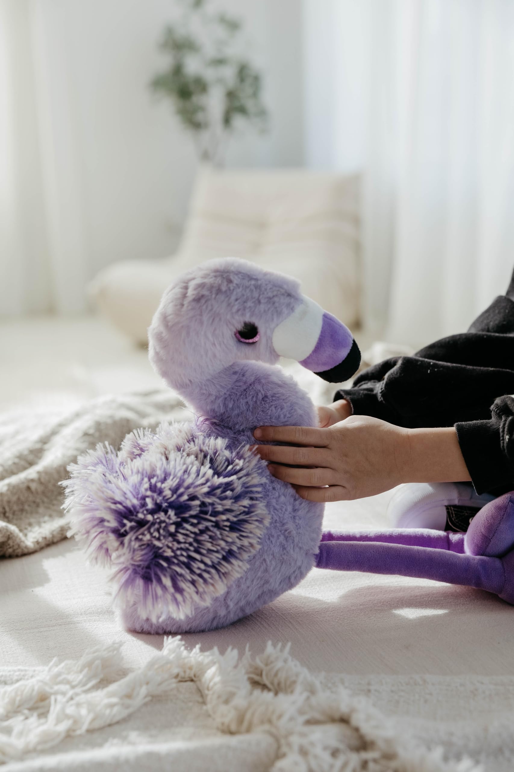 The Petting Zoo Purple Flamingo Stuffed Animal, Gifts for Kids, Purple Pazzion Flamingo Plush Toy 12 inches