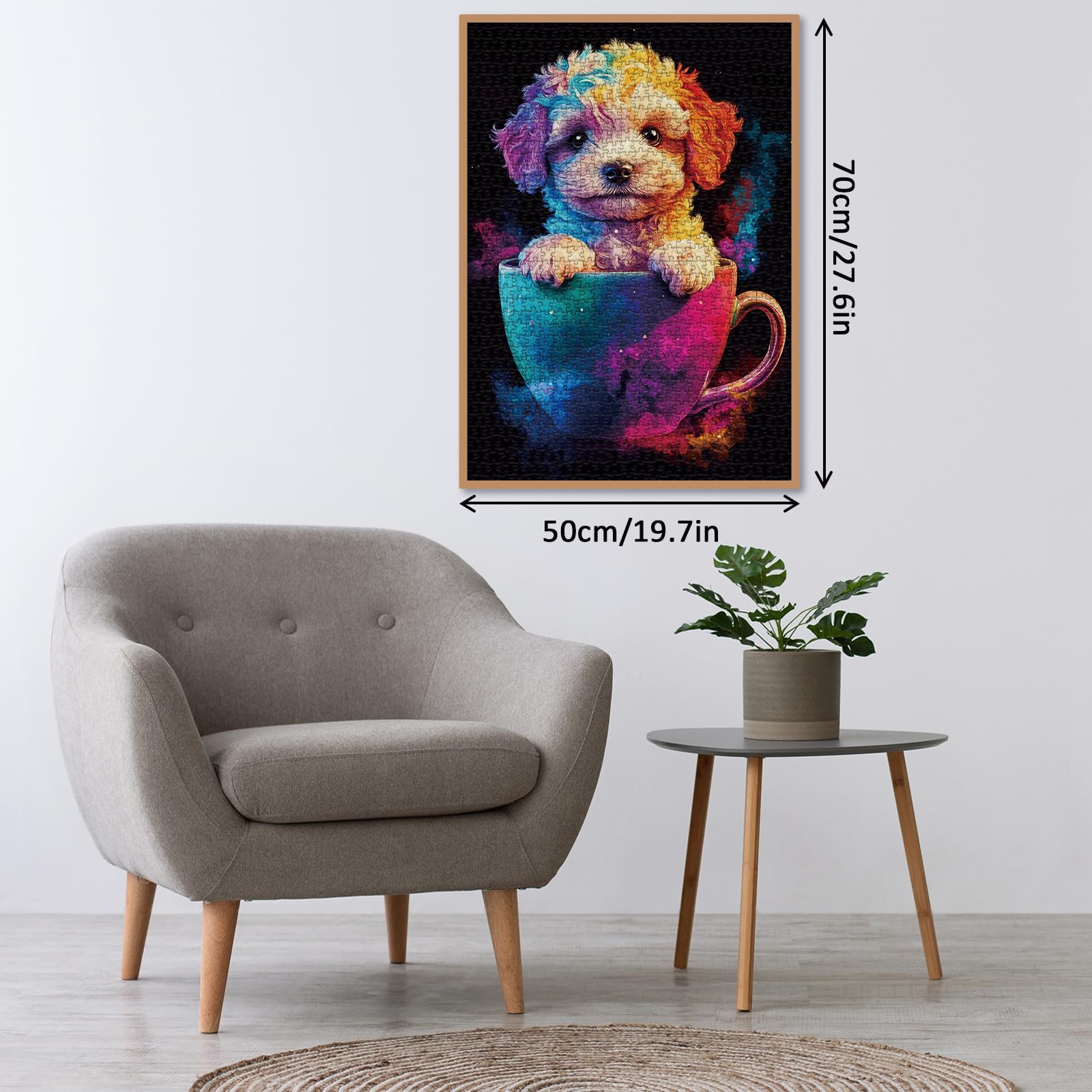 Funny Dog Puzzles for Adults 1000 Pieces, Cute Colorful Puppy Jigsaw Puzzles, Challenging Difficult Animal Puzzles