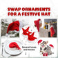 Metionc Electric Singing and Dancing Christmas Hat - Funny Plush Swing Christmas Hat for Christmas New Year Party (1pc)