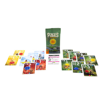 Pandasaurus Games Pixies: Flower Power Card Game Expansion - Add 14 New Cards with Dual Colors, Bonuses and Penalties, Family Fun for Kids & Adults