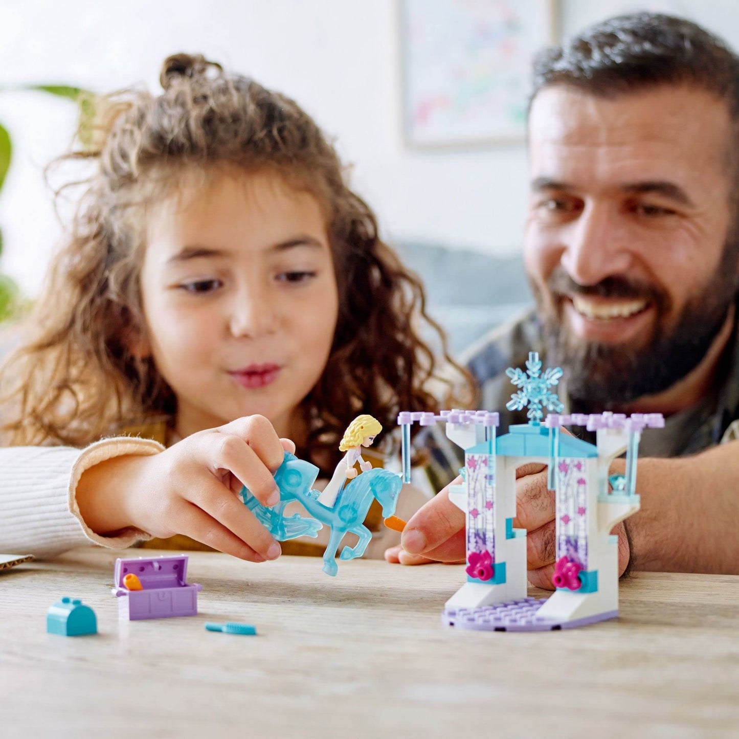 LEGO Disney Princess Elsa and The Nokk’s Ice Stable Building Toy 43209 Disney Frozen Toy with Buildable Toy Horse Figure and Mini Doll, Starter Bricks