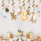 16Pcs Swirl Hanging Decorations for Baby Shower Decorations Classic Baby Shower Birthday Party Supplies