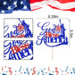 Sleyberoy God Bless America Glitter Cake Topper