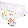 FZR Legend Unicorn Themed Birthday Party Decorations - Plastic Tablecloth | 53 x 90 inches,Disposable Table Cover | Magical Party Supplies for Girls