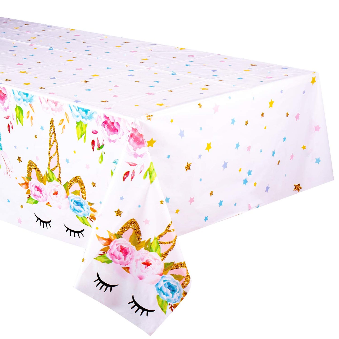 FZR Legend Unicorn Themed Birthday Party Decorations - Plastic Tablecloth | 53 x 90 inches,Disposable Table Cover | Magical Party Supplies for Girls