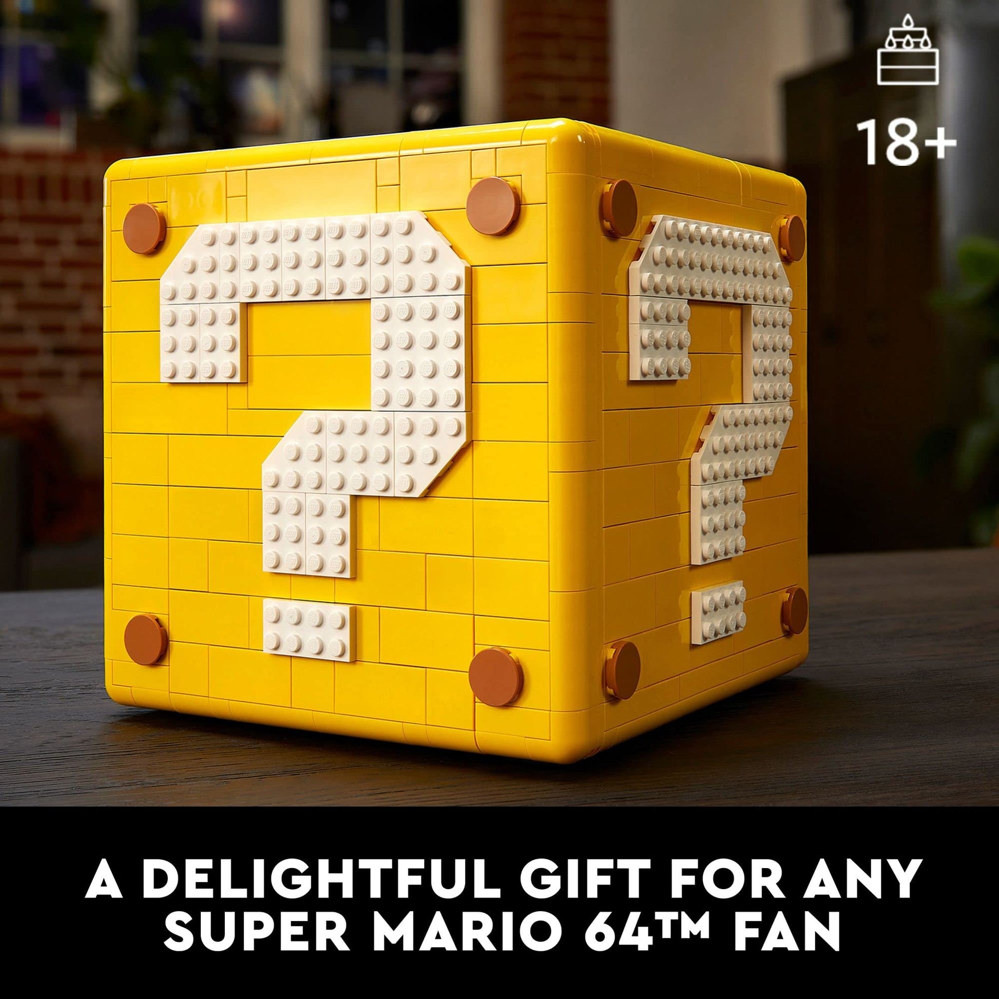 LEGO Super Mario 64 Question Mark Block 71395, 3D Model Set for Adults with 4 Microscale Game Levels: Peach’s Castle, Bob-omb Battlefield, Cool