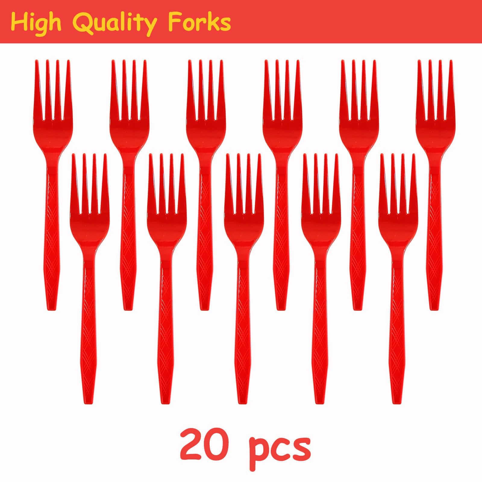 XXDecor 80 Pcs Red Cartoon 1st Birthday Party Plates - Boys One Birthday Dessert Plates Napkins Forks Tableware Kit for Boys 1st Bday Party