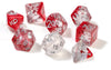 Poly Set - Hearts w/Silver (7)