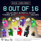 Among Us Crewmate Figures | Toys Out of 16 Collectibles in 1 Box | 8 Among Us Merch Incl. The Peeled and The Clogged | 2 Hidden Impostors | Mini Toys
