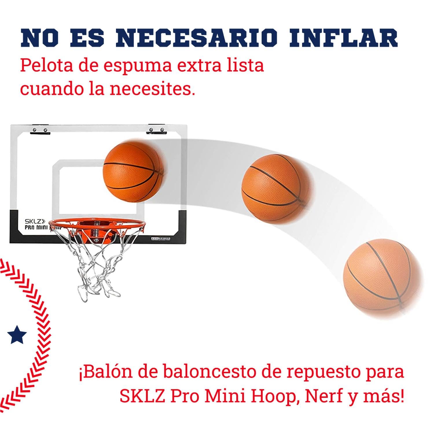 5” Foam Mini Basketball for Pro Mini Basketball Hoop, 2 Pack | Safe & Quiet Small Basketball for Over The Door Mini Hoop Basketball Sets