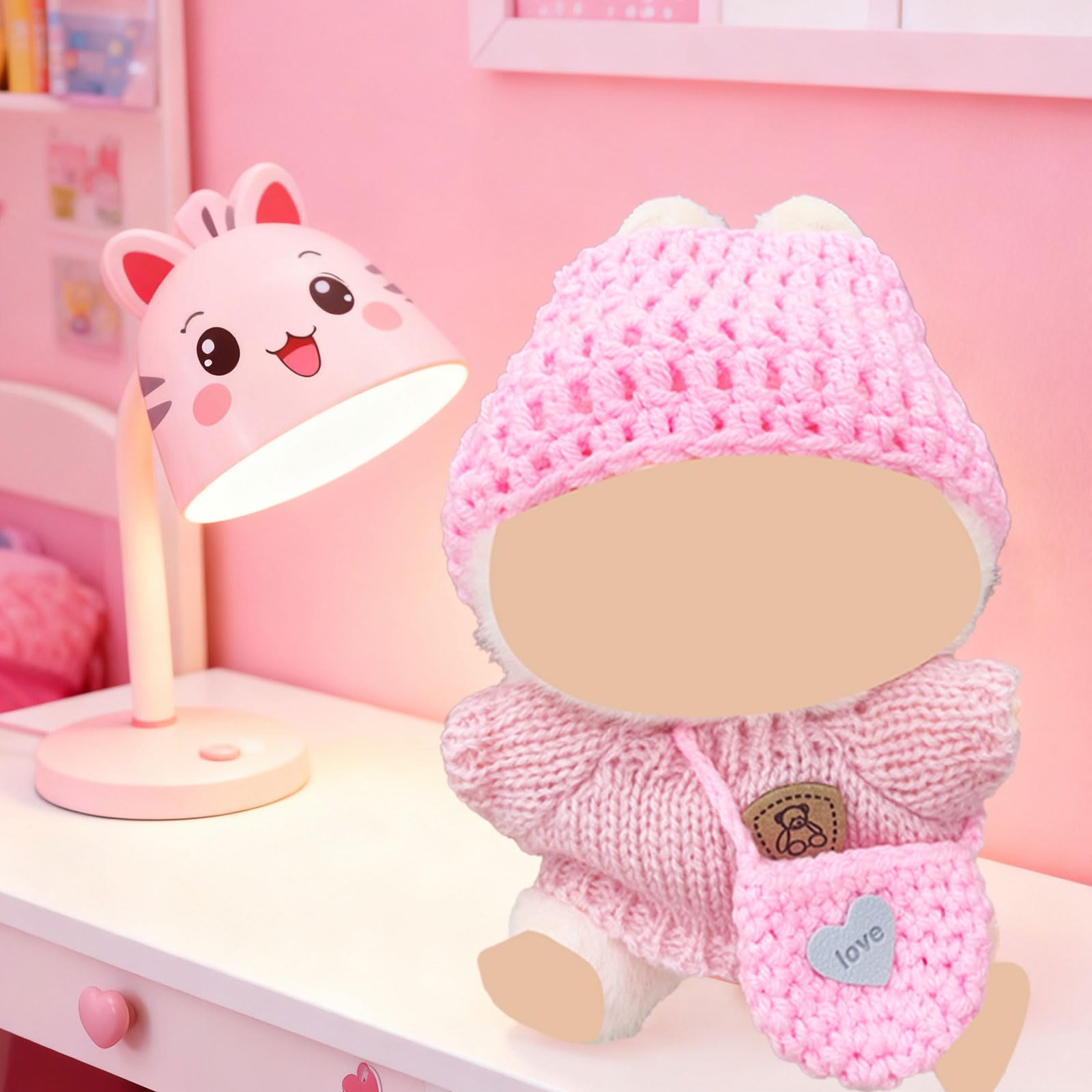 Dolls Clothes and Accessories Suitable for 5.91-6.7inch (15-17cm) Dolls,Dress up Your Doll with Cute and Fashionable Outfits (Pink)
