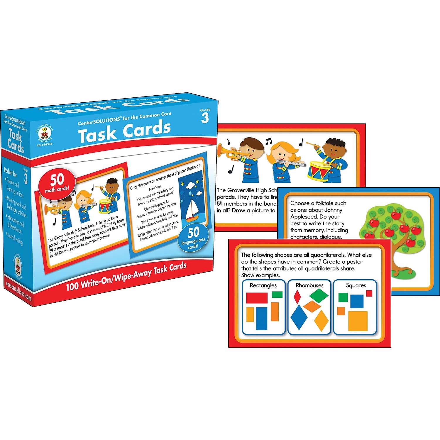 Carson Dellosa 3rd Grade Task Flash Cards