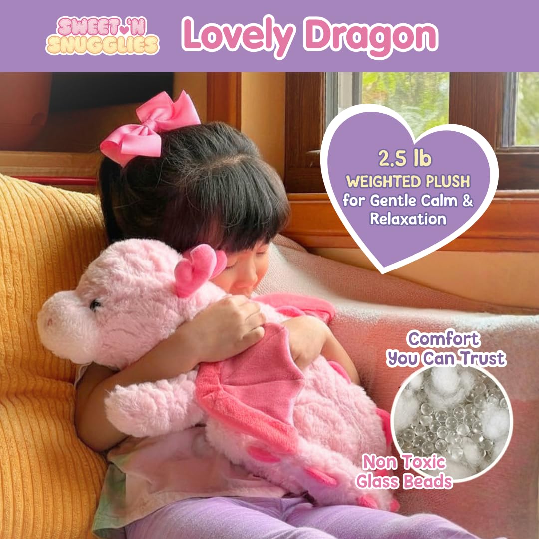 Cuddle Barn Sweet 'N Snugglies Lovely Dragon Weighted Plush - 2.5 lbs, 16"