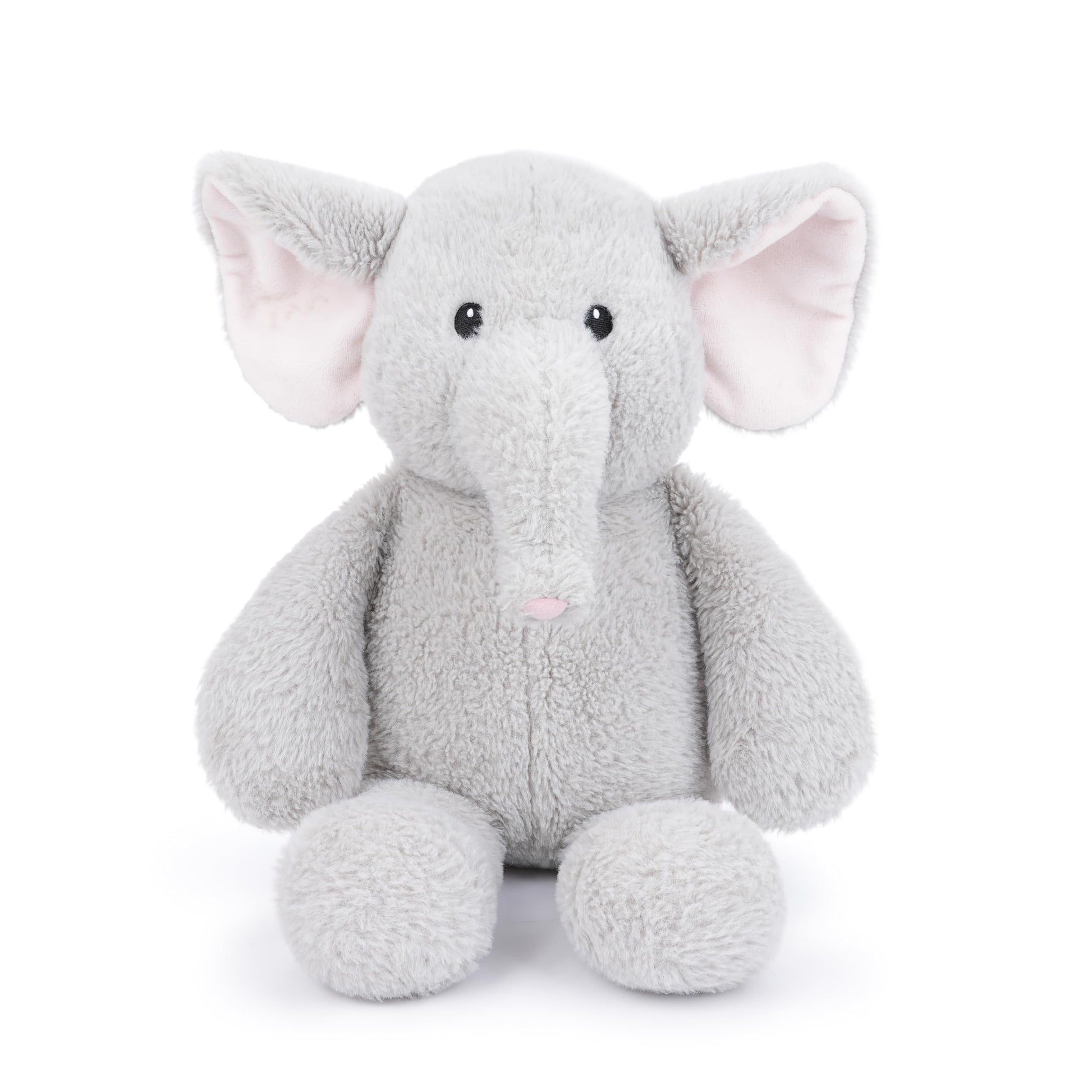 WEIGEDU Elephant Teddy Bear Stuffed Animals Plush Elephant Toys with Pink Ears Nose for Girls Boys Kids Babies Shower Bedtime Gifts, 15.7"