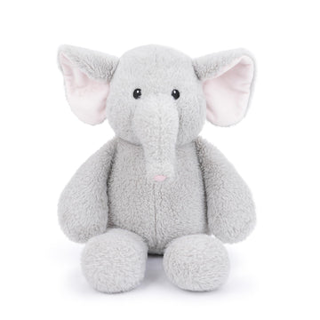 WEIGEDU Elephant Teddy Bear Stuffed Animals Plush Elephant Toys with Pink Ears Nose for Girls Boys Kids Babies Shower Bedtime Gifts, 15.7"
