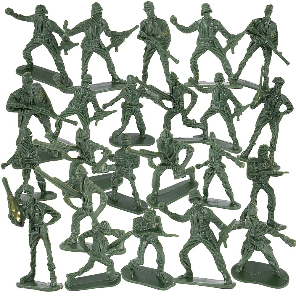 ArtCreativity Little Green Army Men Toy Soldiers, Bulk Pack of 144 Military Toys Figurines, Plastic Army Guys Playset, Action Figures in Assorted
