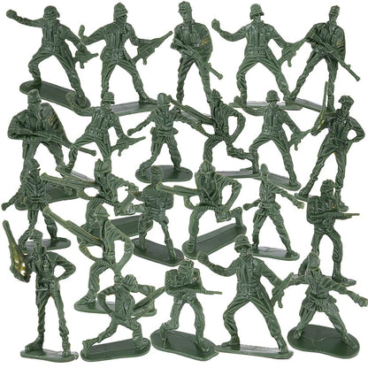 ArtCreativity Little Green Army Men Toy Soldiers, Bulk Pack of 144 Military Toys Figurines, Plastic Army Guys Playset, Action Figures in Assorted
