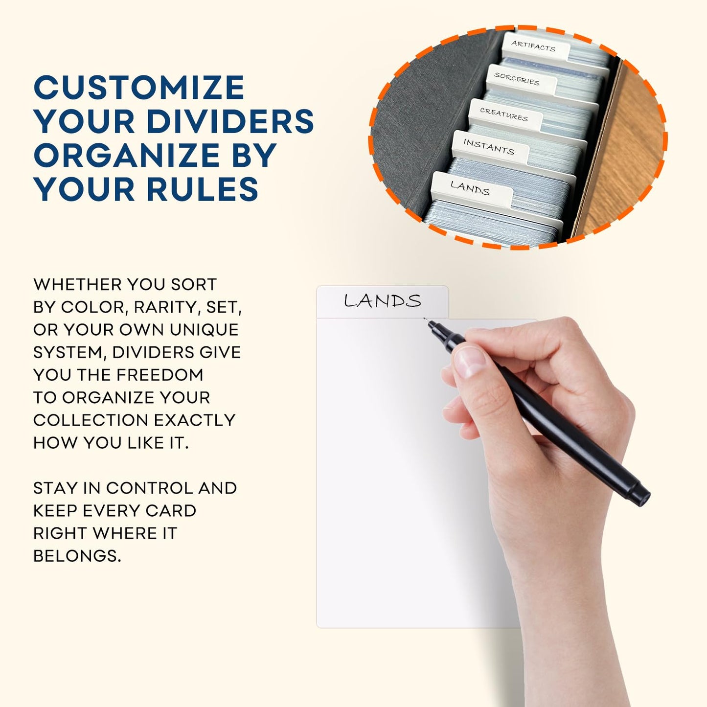 Trading Card Dividers for Storage Boxes, 140PCS Paper Dividers for Baseball/MTG/TCG/Sports/Game Cards Organizer, Vertical