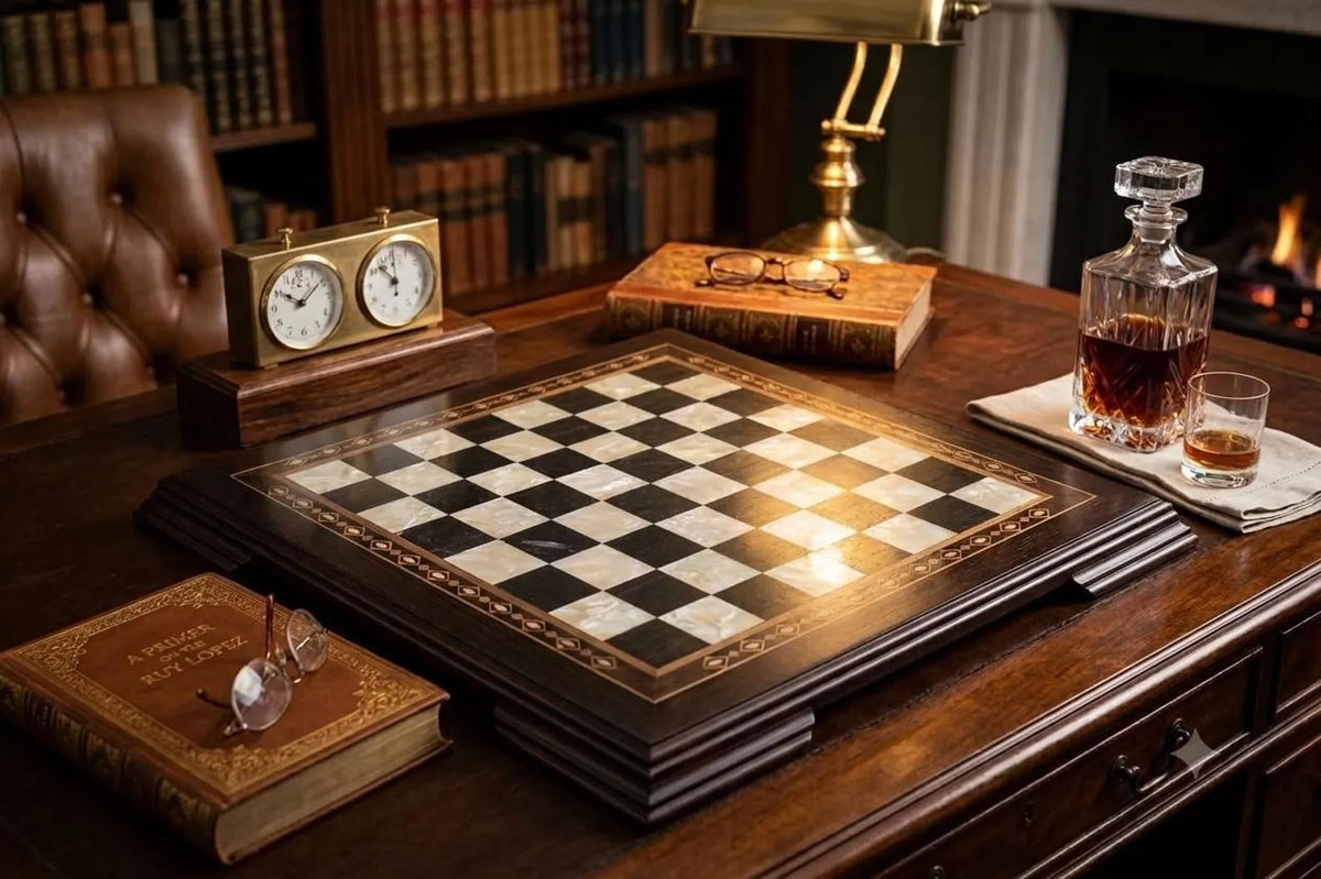 15.15 Inch Flat Wooden Chess Board - Small Size | Code: 2655. BLK