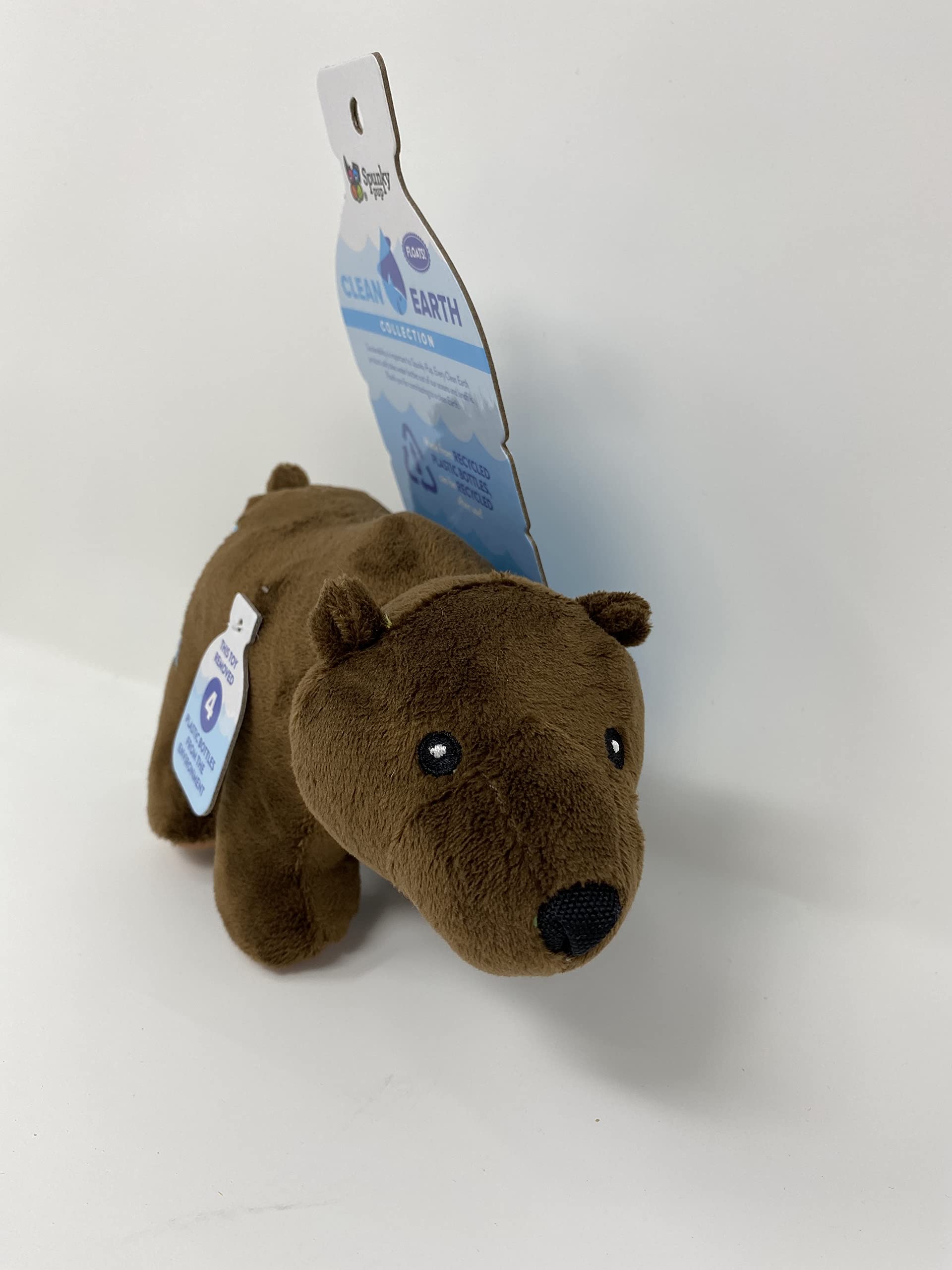 Spunky pup Clean Earth Plush Bear | Made from 100% Recycled Water Bottles |Large,Brown,7212