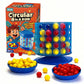 oiuio Circular 4 in a Row Game - 3D Strategy Board Game for Kids & Adults | Play the Classic Game in a New Way, Desktop Toy for Family, Portable