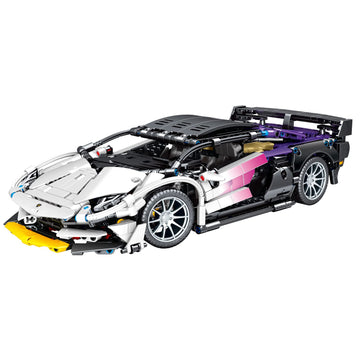 NEWRICE Super Sports Car Building Kit,1:14 Scale Model Building Blocks Toys,for 14+ Year Boys,Adult(1337Pieces)