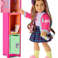 American Girl Truly Me 18-inch Doll Colorful Cubbies Locker Playset with Fold-out Hook and Real Chalkboard, For Ages 6+