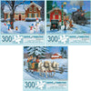 Bits and Pieces - Value Set of Three 300 Piece Jigsaw Puzzles for Adults - The Greeters, Homecoming, Winter Christmas Jigsaw Puzzle Jigsaw Puzzles by