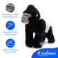 The Petting Zoo Silverback Gorilla Stuffed Animal Plushie, Gifts for Kids, Earth Keeperz Wildlife Animals, Zoologee Black Silverback Gorilla Plush