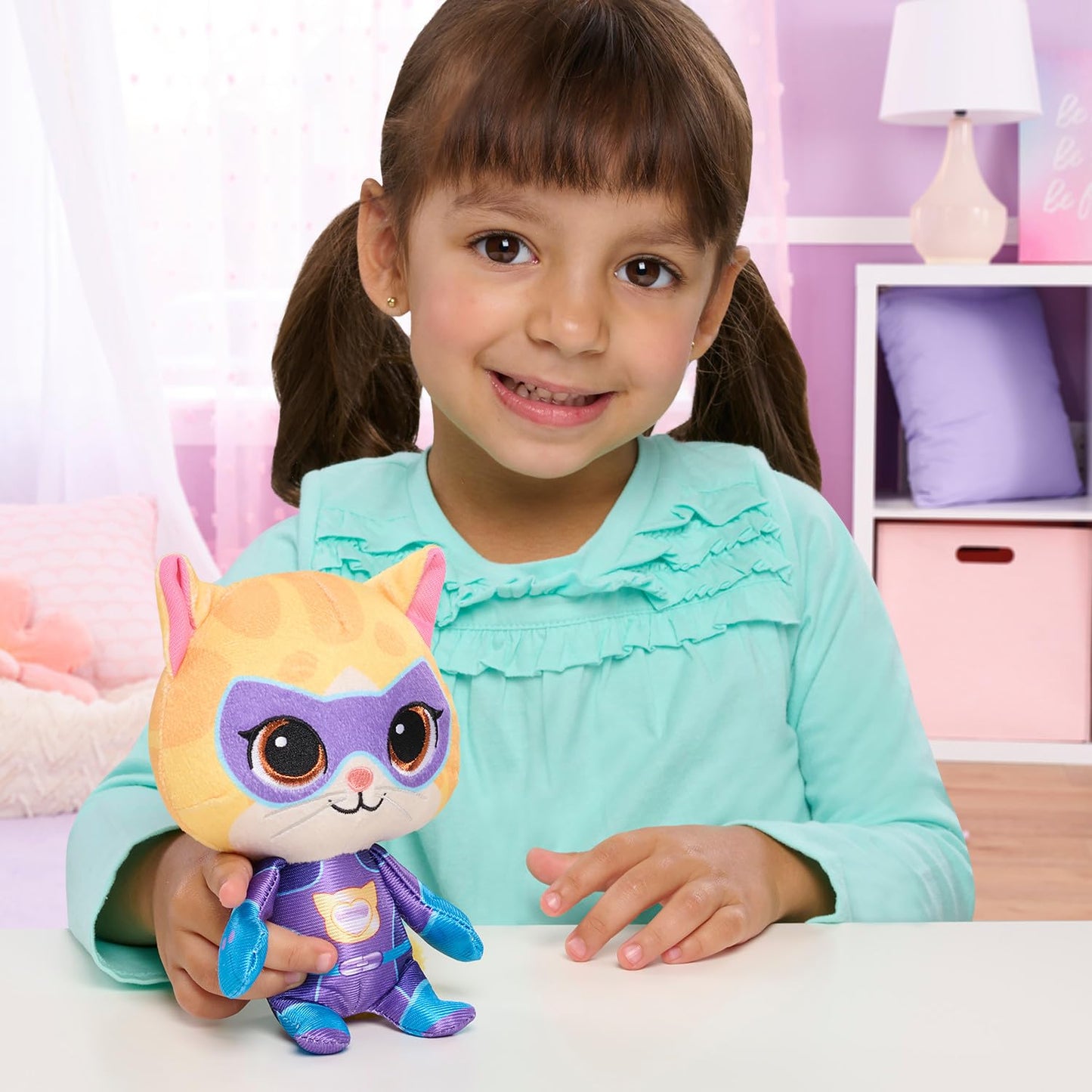 Disney Junior SuperKitties 7-inch Small Plush Stuffed Animal, Sparks, Kitten, Kids Toys for Ages 2 Up by Just Play