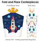 Big Dot of Happiness Blast Off to Outer Space - Rocket Ship Baby Shower or Birthday Party Decor and Confetti - Terrific Table Centerpiece Kit - Set