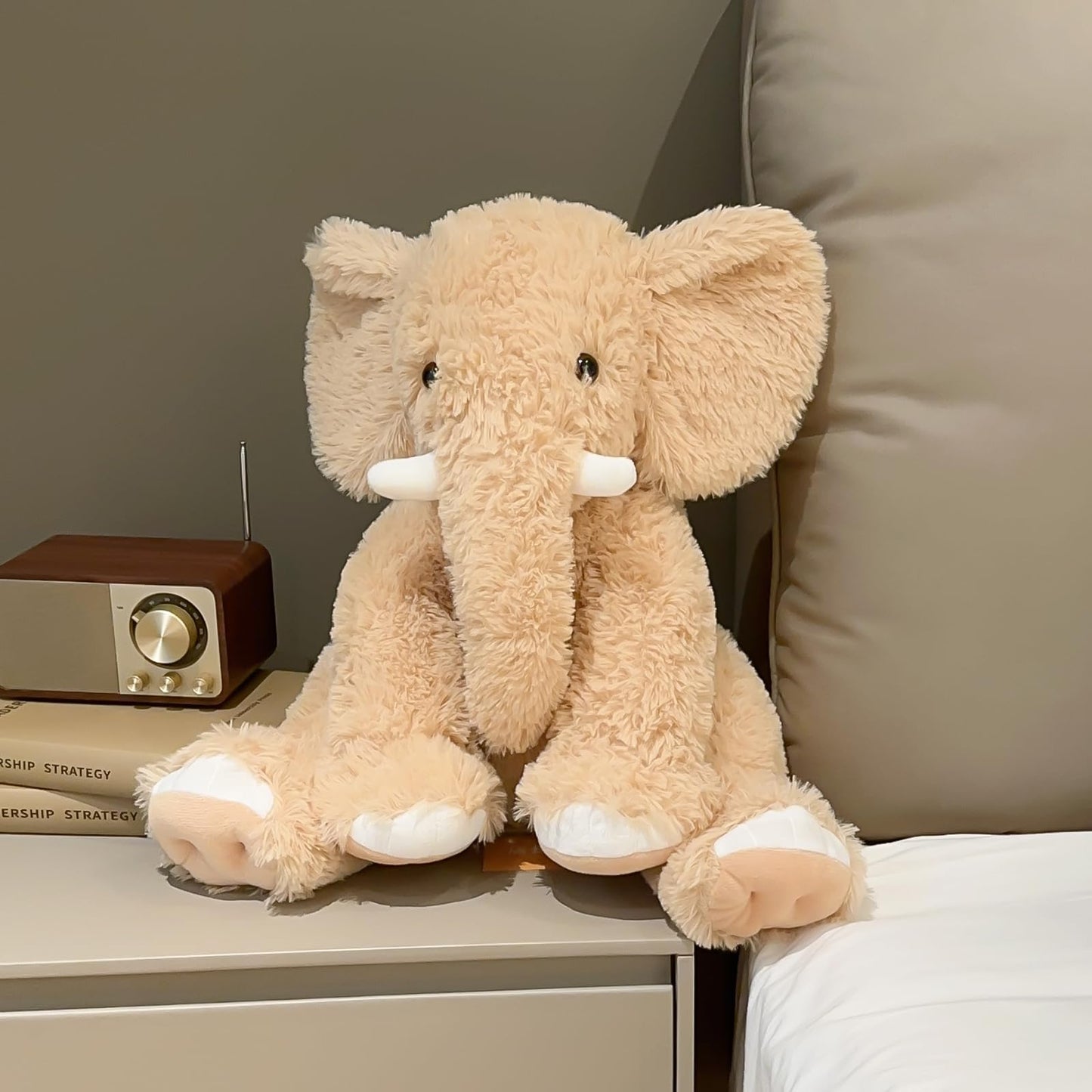 UBABER 19.2 Inch Large Elephant Stuffed Animals,Clever Elephant Plush Toy for Kids, for Girls and Women,Super Soft Room Decoration(Yellow).